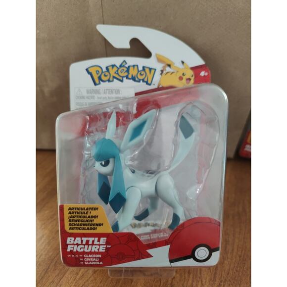 Glaceon Pokemon 3" Battle ACTION FIGURE Jazzwares Nintendo inch NEW NIP 2023 - Picture 1 of 4